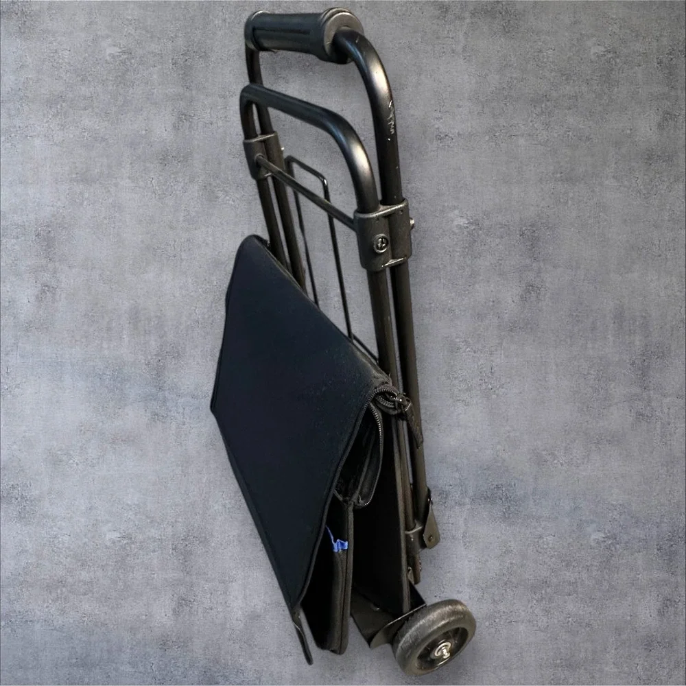 Creative Memories Rolling Tote Bag w/ Collapsible‎ Cart Black Vintage Scrapbook